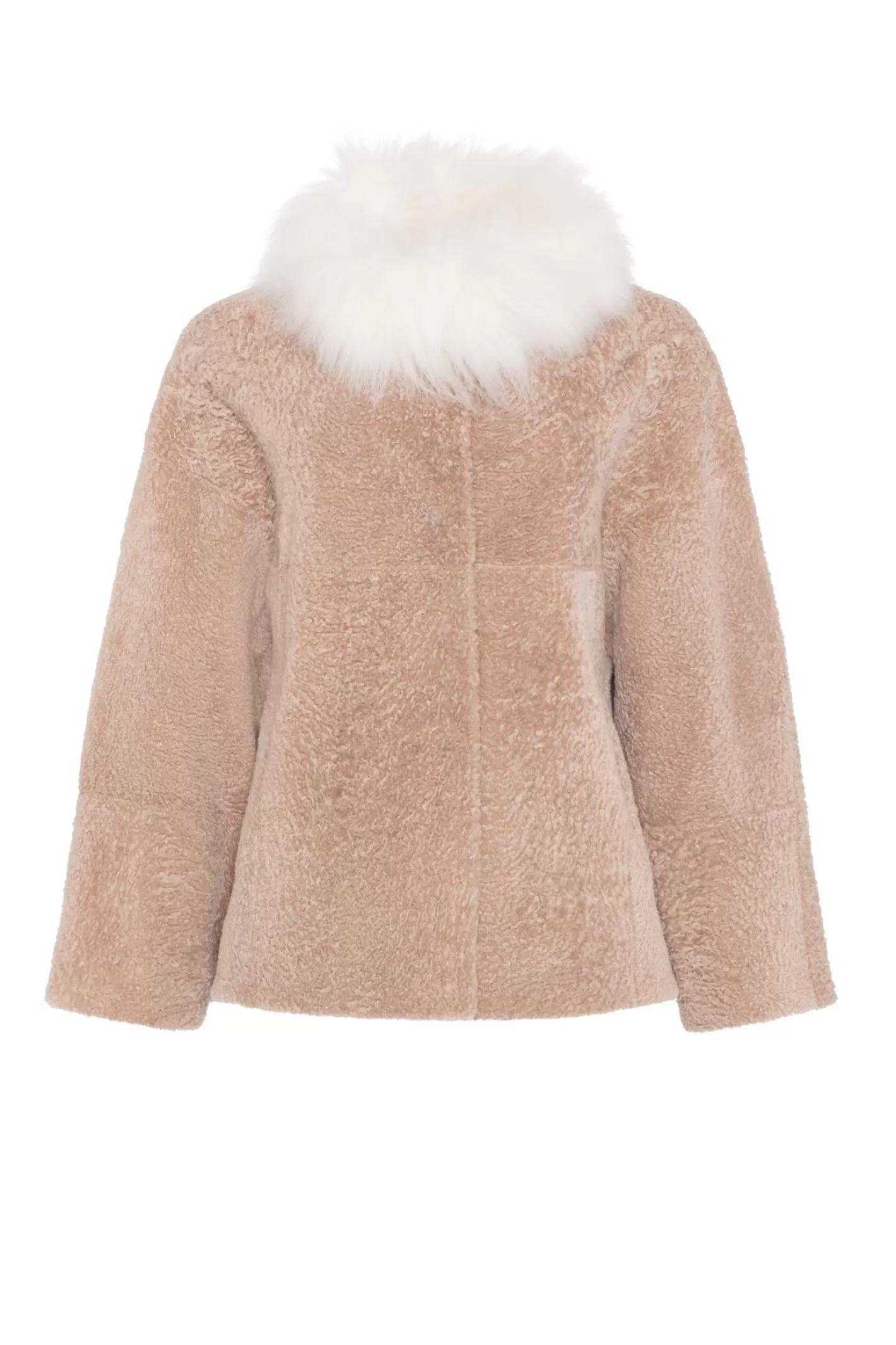 Women GORSKI Montreal Reversible New Zealand Shearling Lamb Jacket With Select Mongolian Lamb Collar